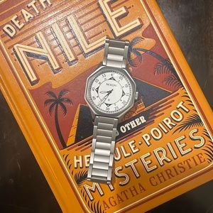 Nixon silver metal watch